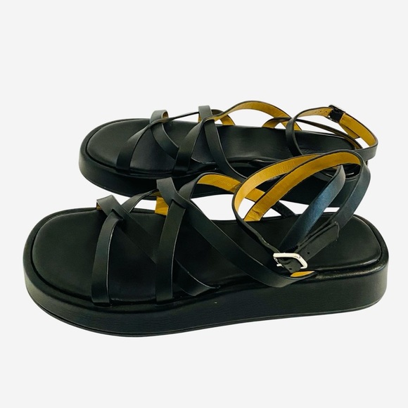 Madewell Sabina Platform Flatform Sandals Black 90s U2K Gladiator Like New - Picture 6 of 10